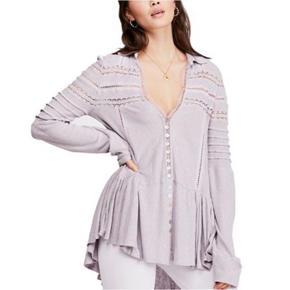 Free People Tops - NWT Free People Set to Sun Hi Lo Asymmetrical Top